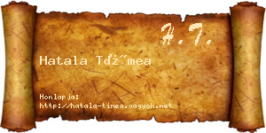 Hatala Tímea névjegykártya
